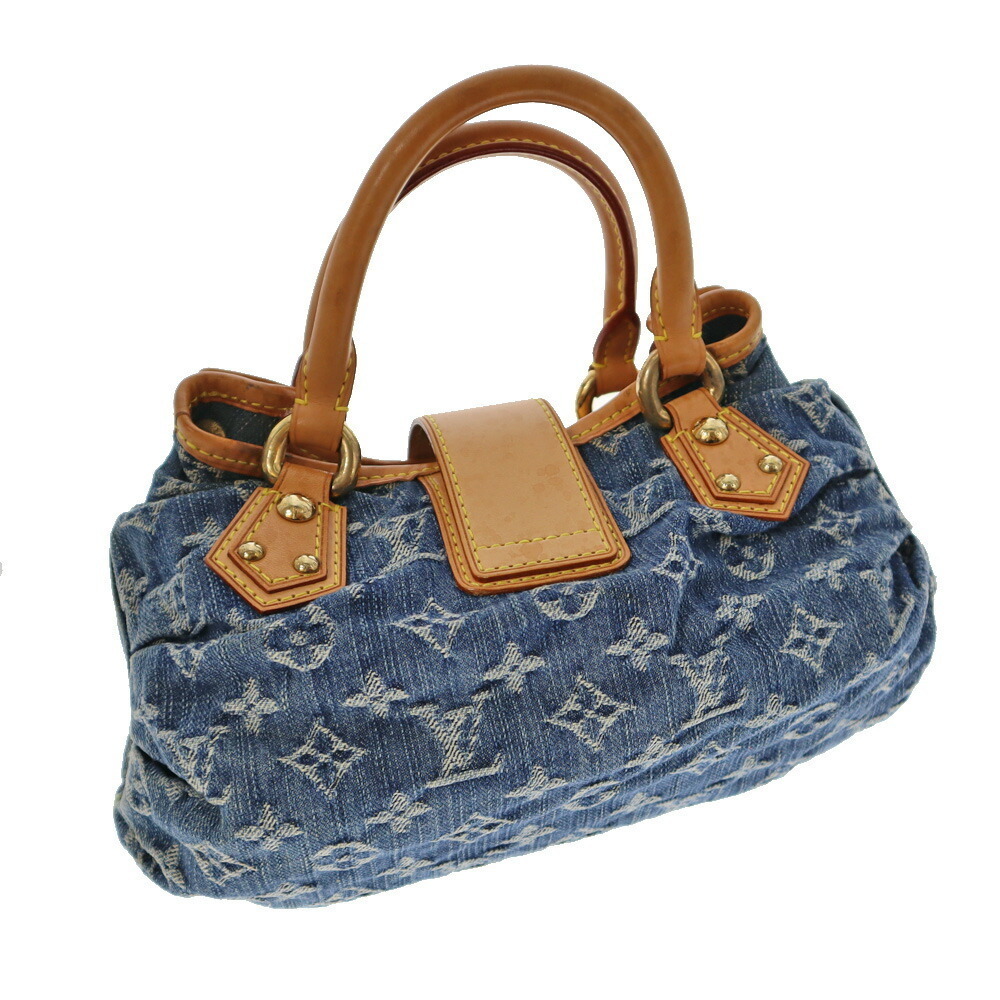 LOUIS VUITTON Pleaty Handbag Monogram Denim Blue - Picture 2 of 11